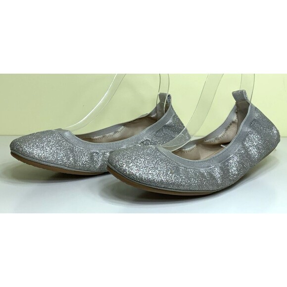 Yosi Samra Shoes - Yosi Samira YS Ballet Flats Foldable Silver Sparkle Wedding Party Size 8
